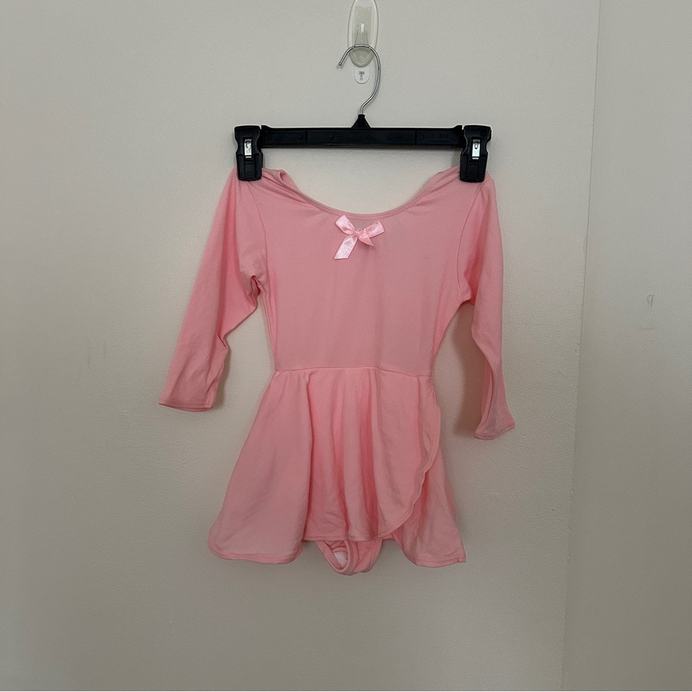 Jacques Moret Girl's Pink Dance Ballet Leotard with Skirt